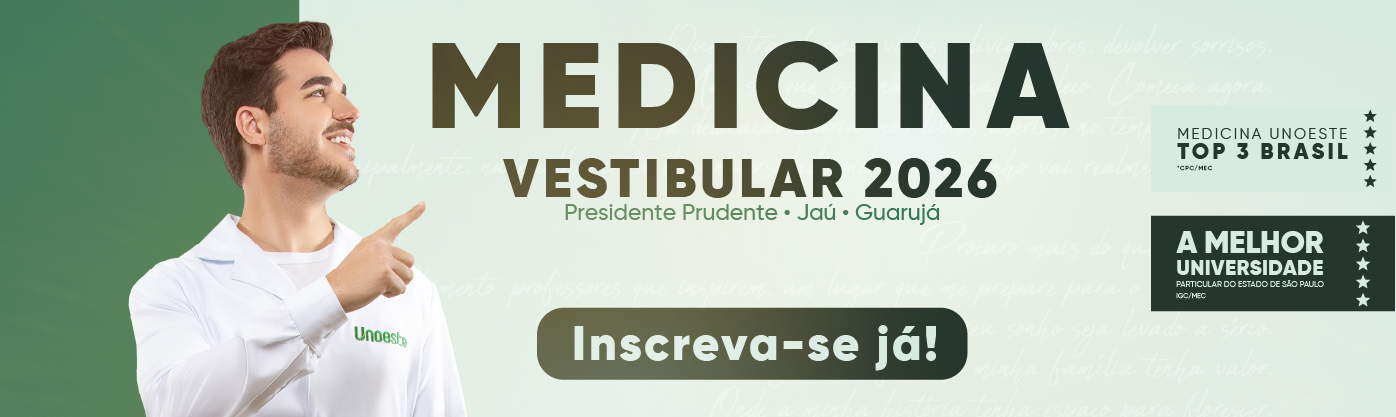 Banner Vestibular Medicina 2026 Unoeste
