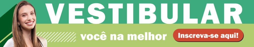 Jovem sorrindo ao lado do texto "Vestibular. Você na melhor. Inscreva-se aqui" promovendo o Vestibular Unoeste 2026 2